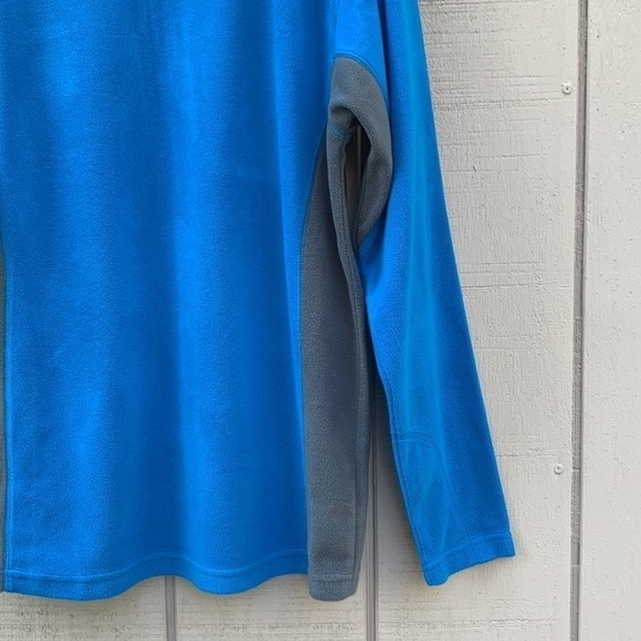 COLUMBIA Men's Pine Ridge Half Zip Fleece - Turquoise/Charcoal - Picture 12 of 13